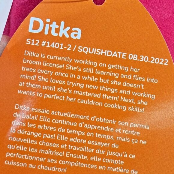 Squishmallow‎ KellyToy Ditka Pink Winking Witch BeWitched Girl 15" Plush 1401-2 - Picture 7 of 10